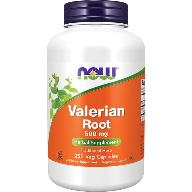 NOW Valerian Root 500 mg, 250 Veg Capsules