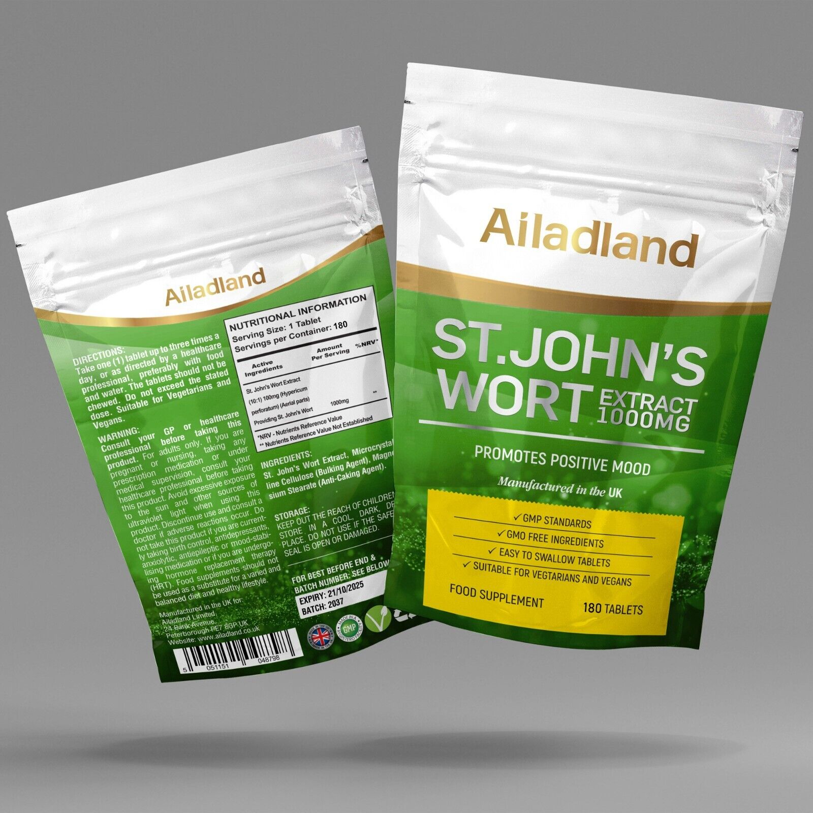 St. John's Wort 1000mg Double Strength Tablets