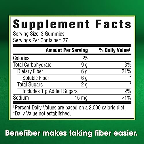 Benefiber Prebiotic Fiber Gummies for Digestive Health