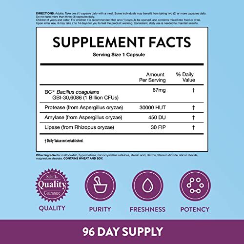Digestive Advantage Bowel Support Probiotic - 96 Capsules