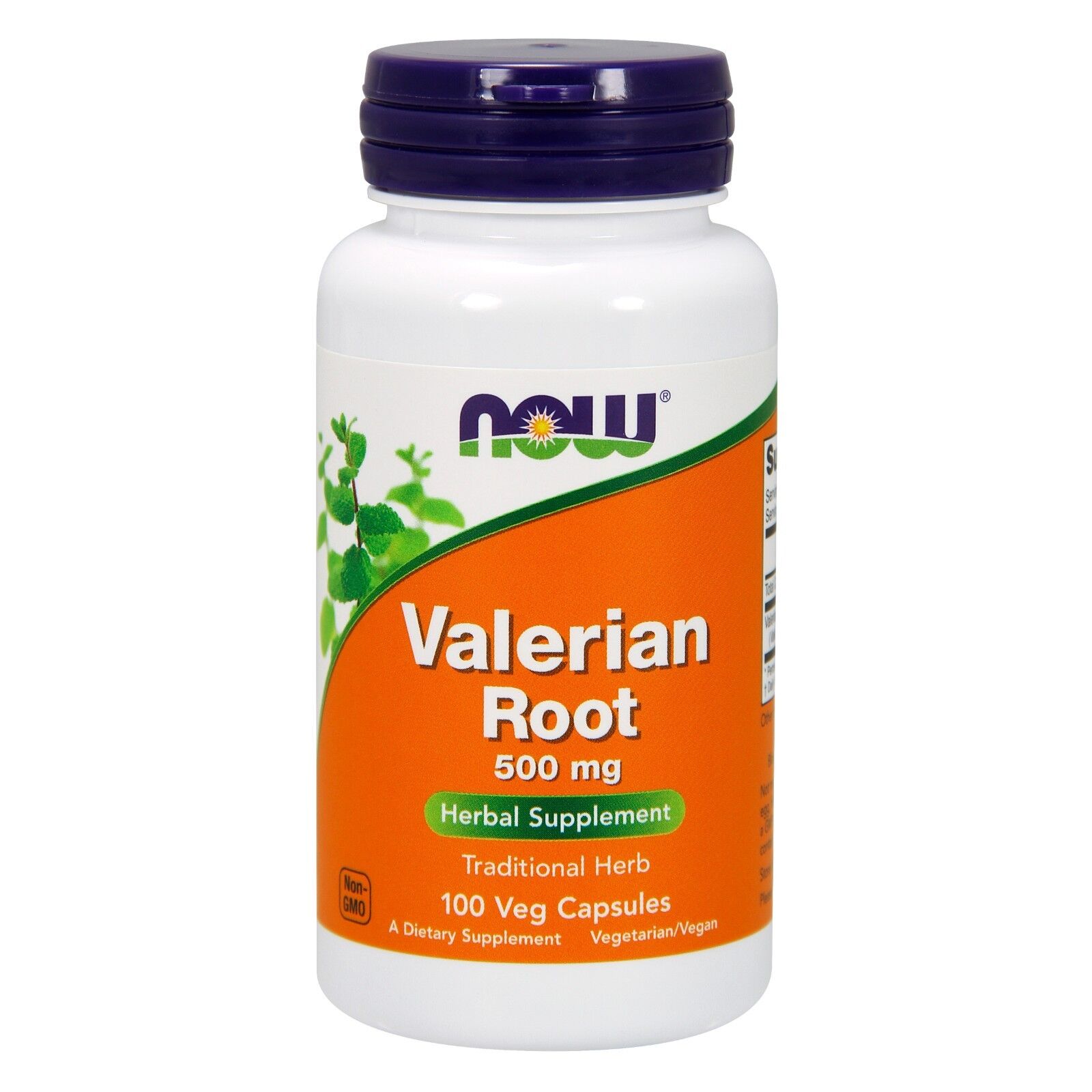 NOW Valerian Root 500 mg Herbal Supplement 100 Capsules