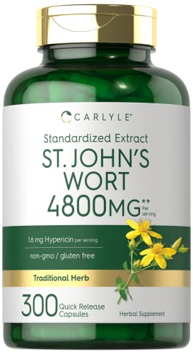 Carlyle St John's Wort Capsules 4800mg, 300 Count
