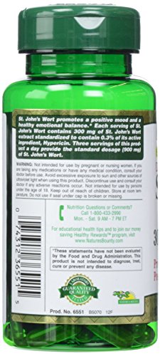 Nature's Bounty St. John's Wort 300 mg, 100 Count