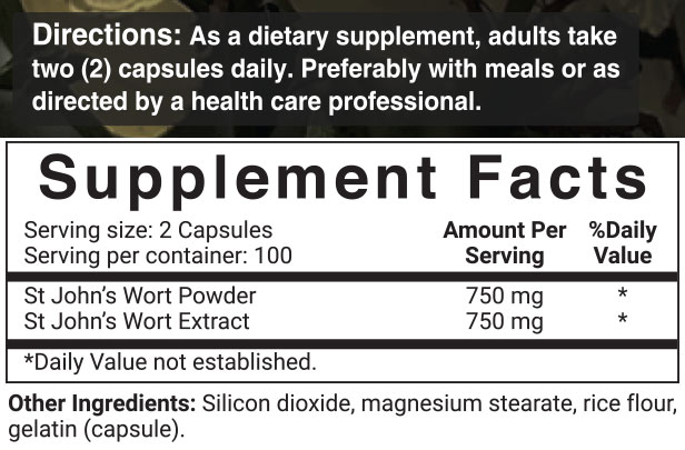St. John's Wort Complex 1500mg, 200 Capsules