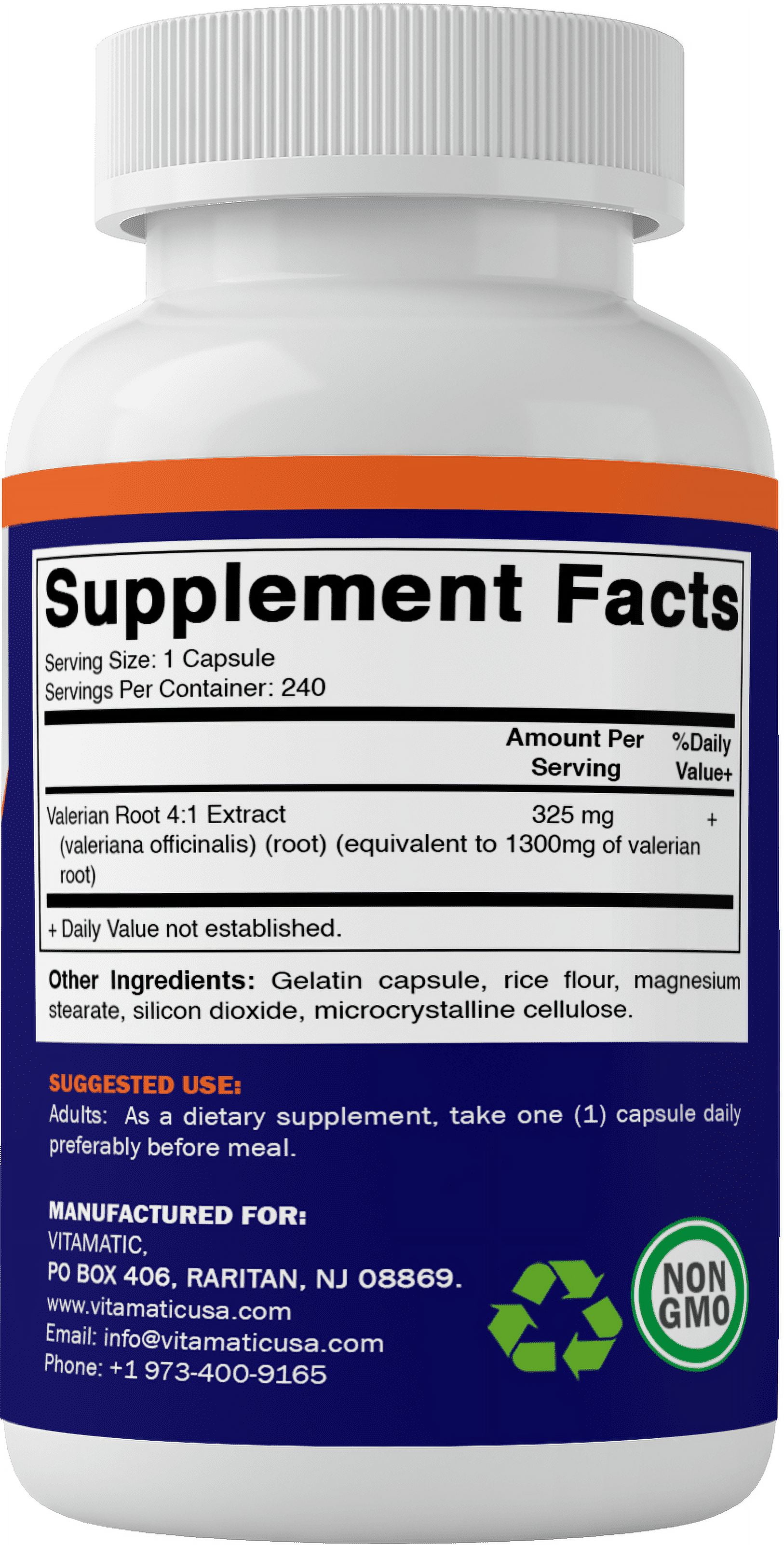 Vitamatic Valerian Root Sleep Aid 1300 mg 240 Caps