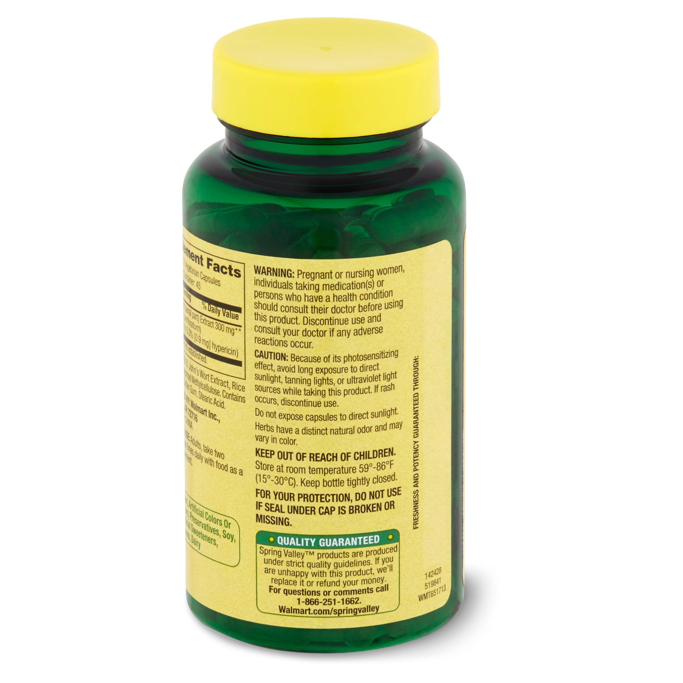 St. John's Wort Mood Support Capsules, 150 mg