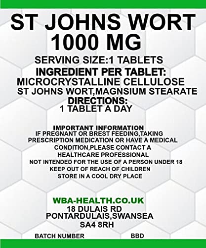 St John's Wort 1000mg 120 Tablets