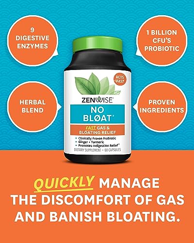 Zenwise No Bloat Digestive Enzymes and Probiotics