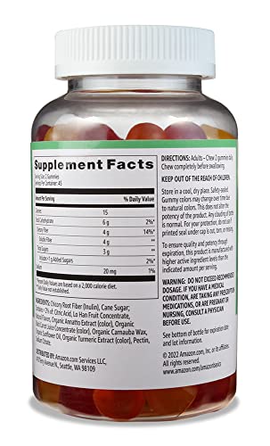 Amazon Basics Fiber Gummies for Digestive Health