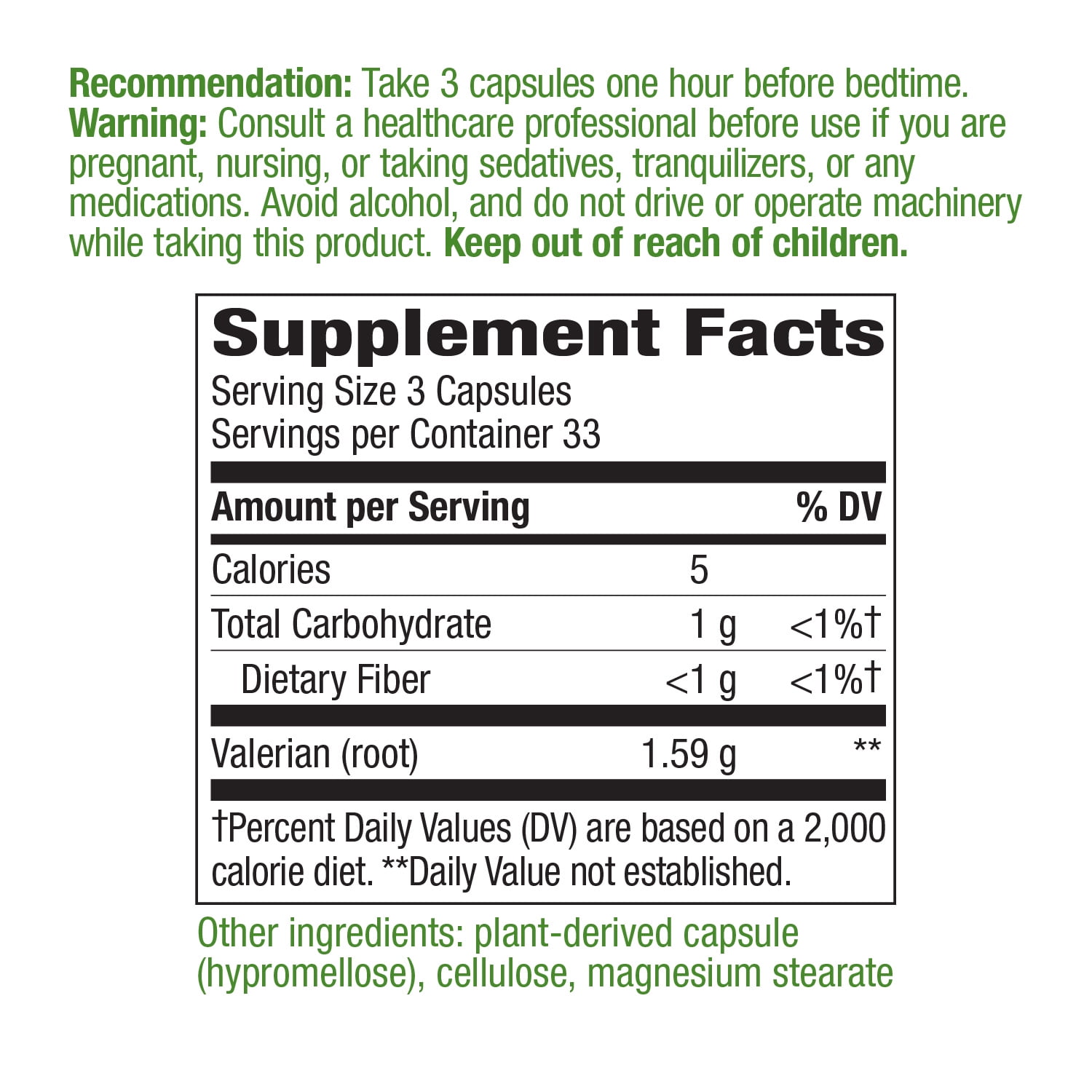Nature's Way Valerian Root Sleep Aid 100 Count