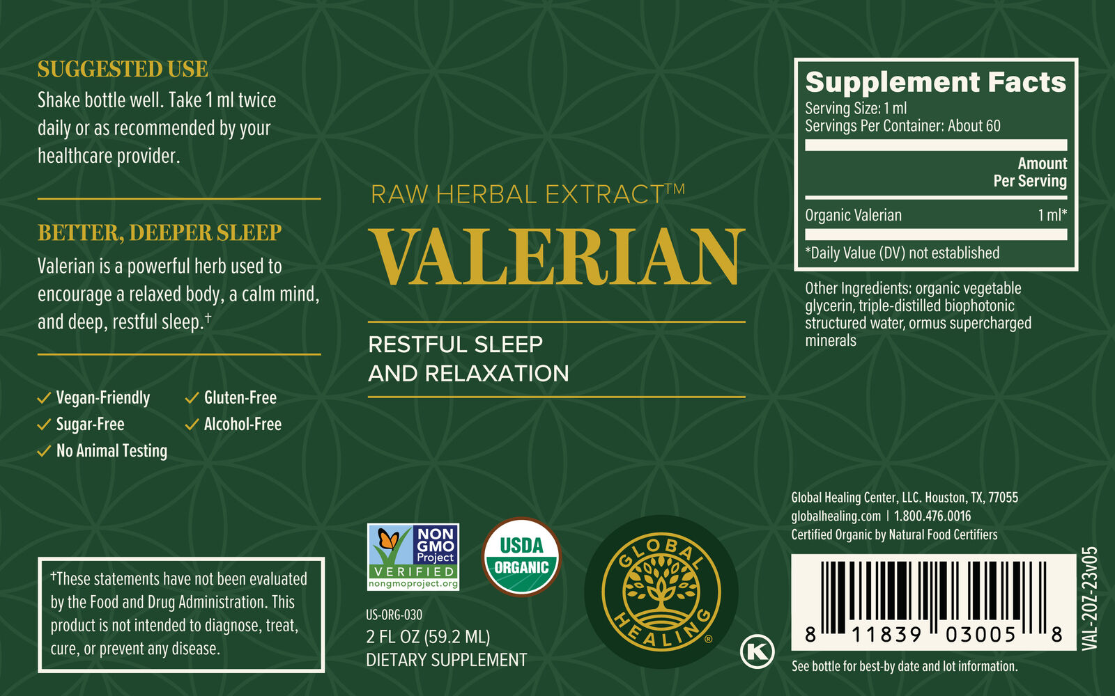Organic Valerian Root Extract for Sleep Support