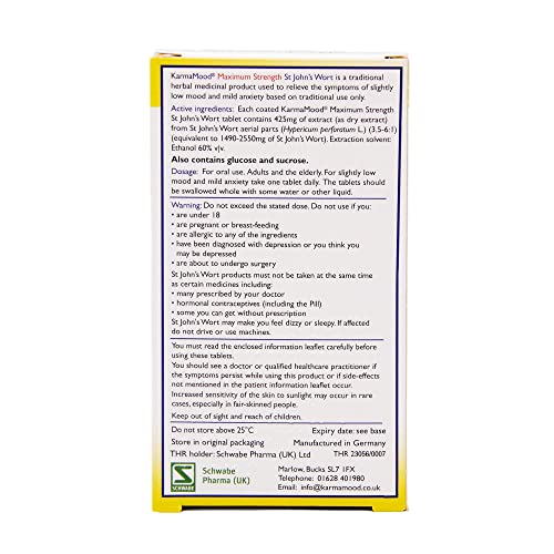 KarmaMood St John's Wort Extract 425mg – 30 Tablets