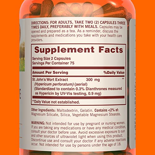 Sundown St. John’s Wort Capsules for Mood Support