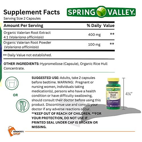Valerian Root 500mg Vegan Capsules for Sleep