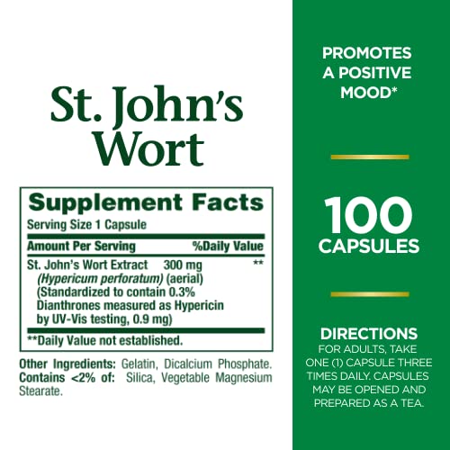 Nature's Bounty St. John's Wort 300mg - 100 Capsules
