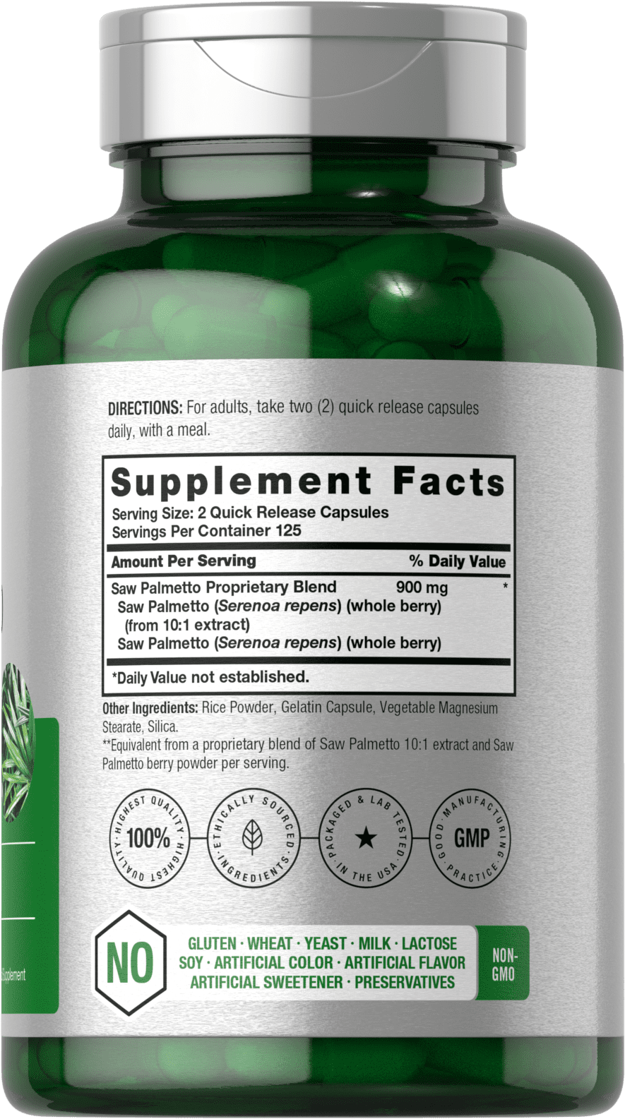 Saw Palmetto Extract 900mg 250 Capsules