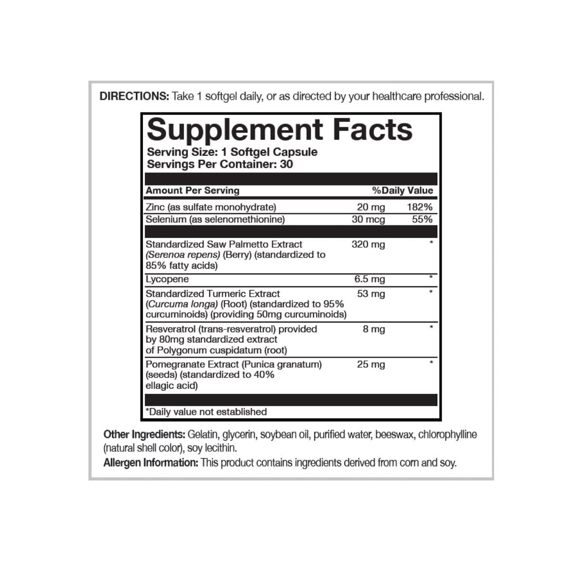 Prostate Complete Softgels – 30 Capsules