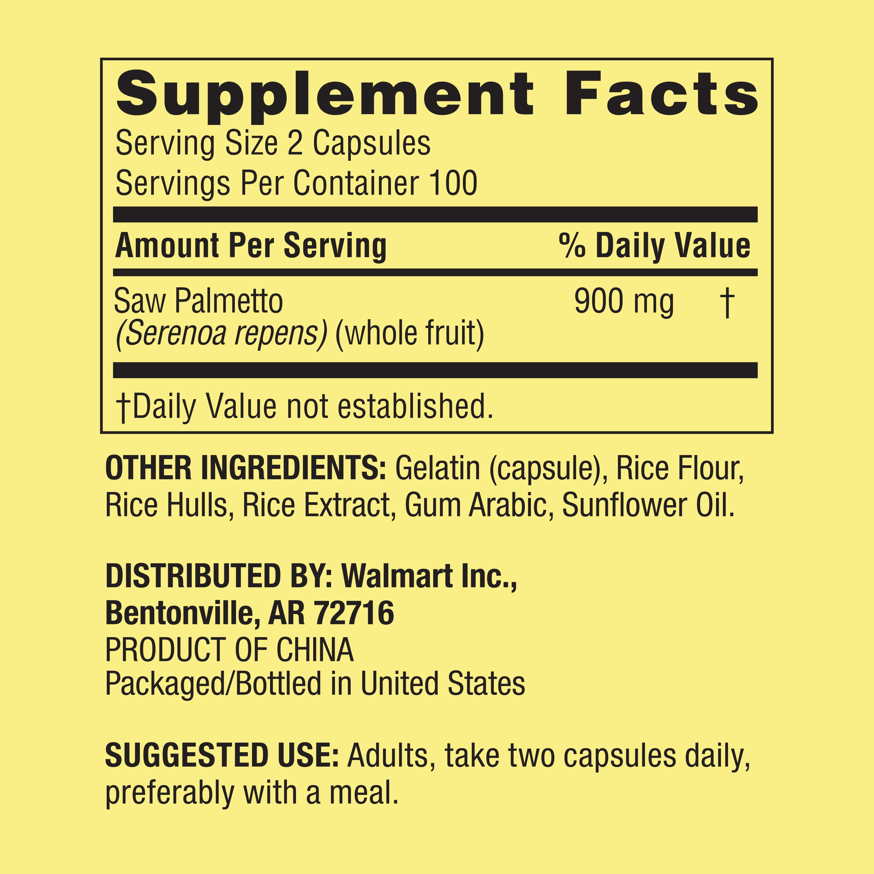 Spring Valley Saw Palmetto Capsules for Prostate Health