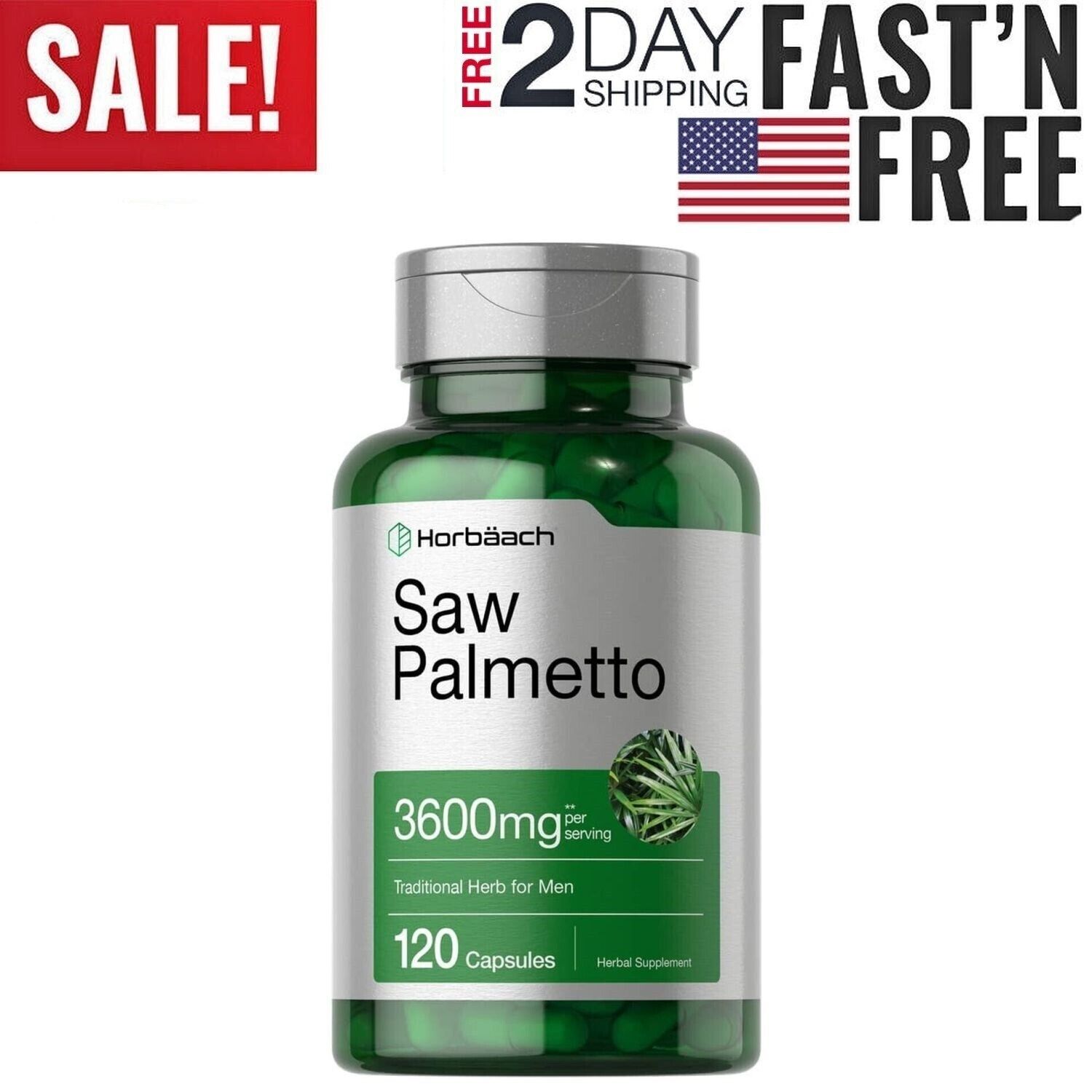 Saw Palmetto Extract 3600mg for Men's Health