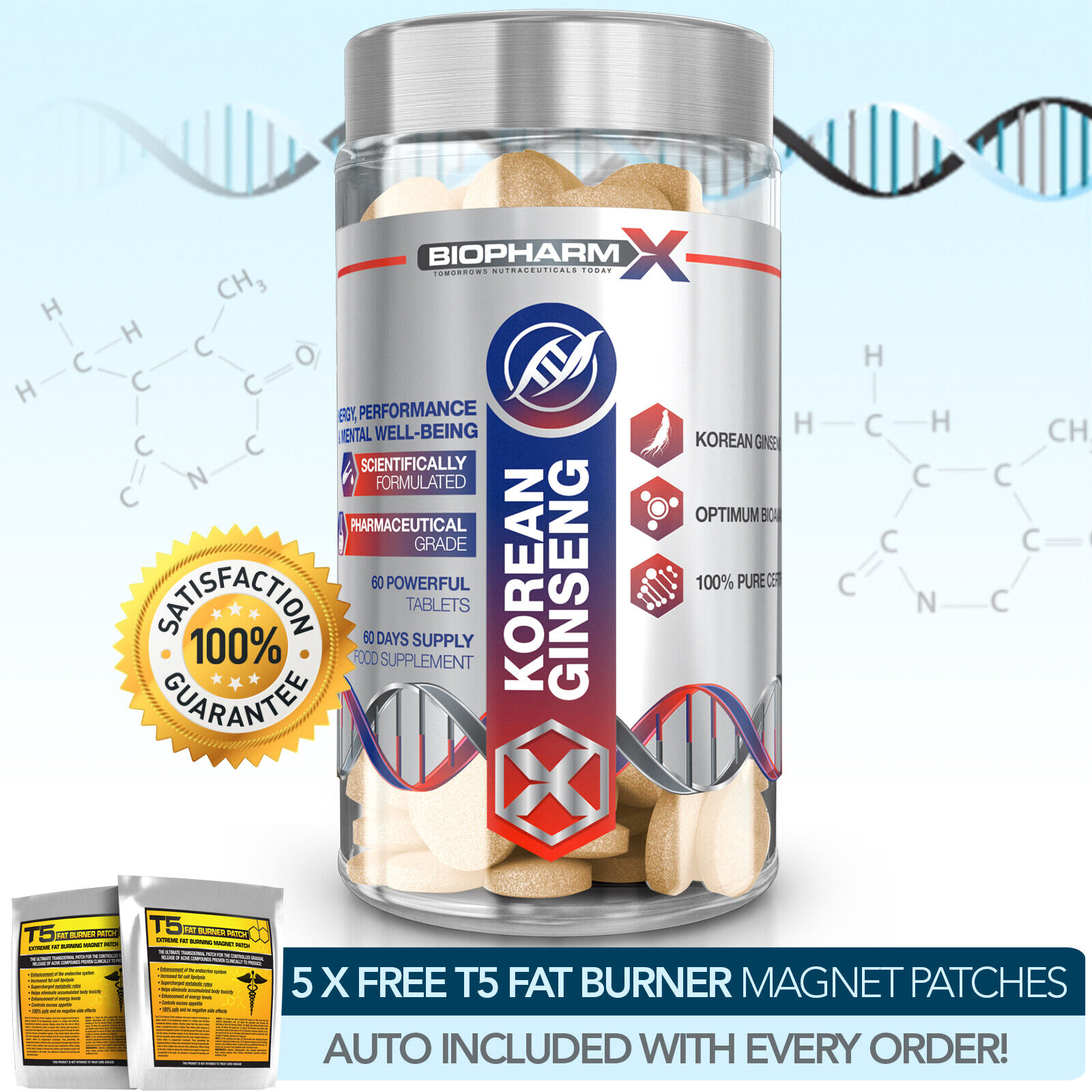 High Strength Red Korean Ginseng Capsules 10,000mg