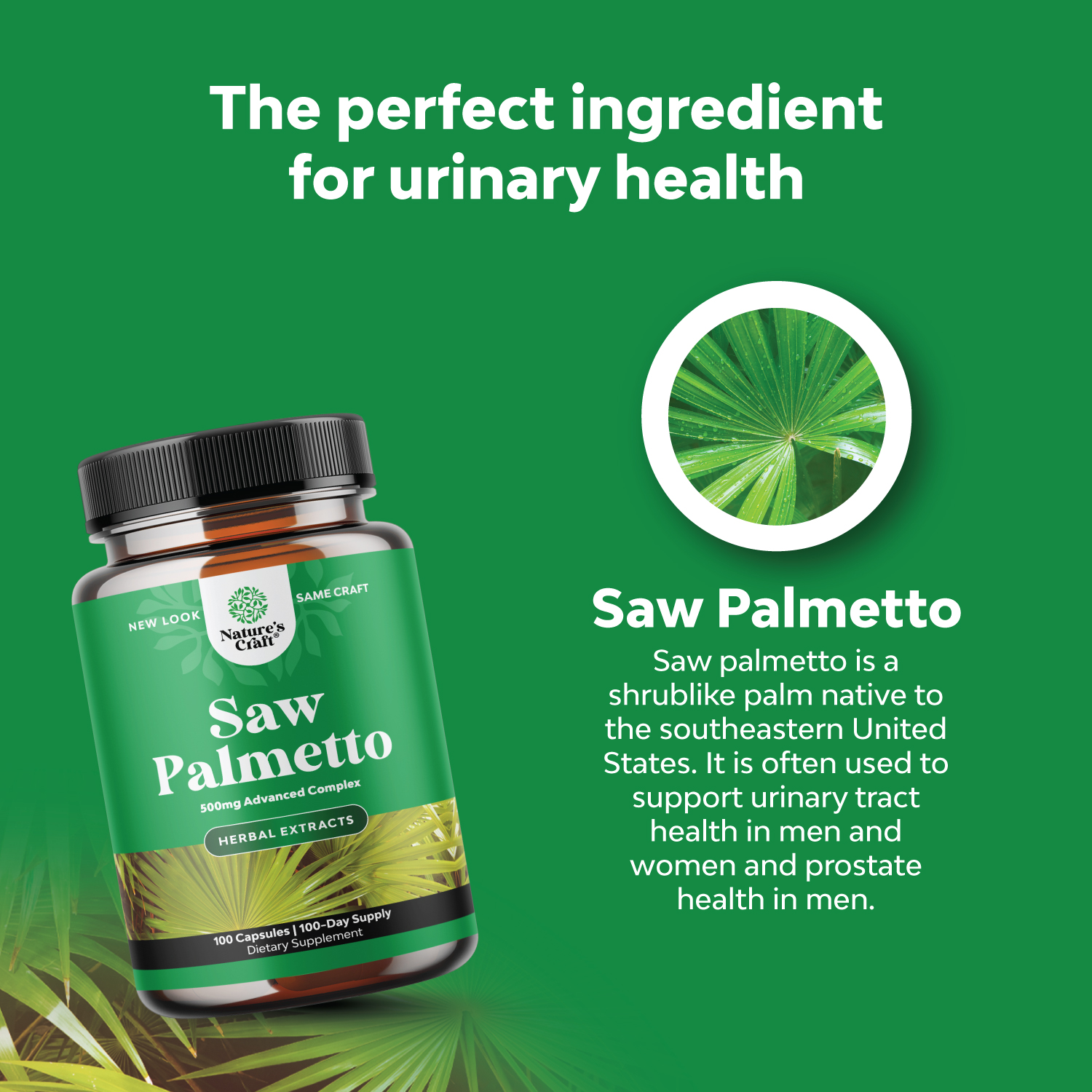 Nature's Craft Saw Palmetto Capsules for Men