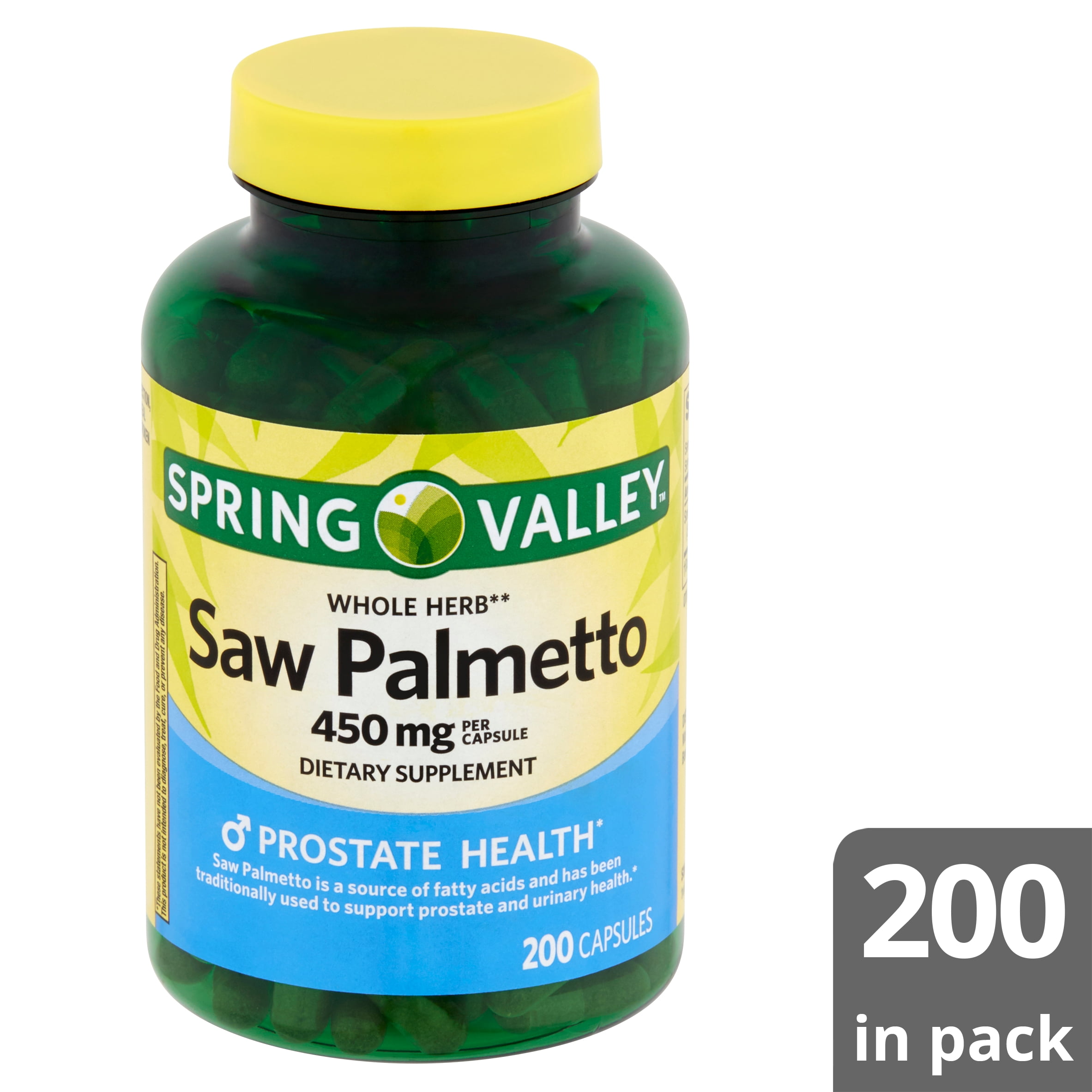 Spring Valley Saw Palmetto Capsules, 450 Mg, 200 Ct