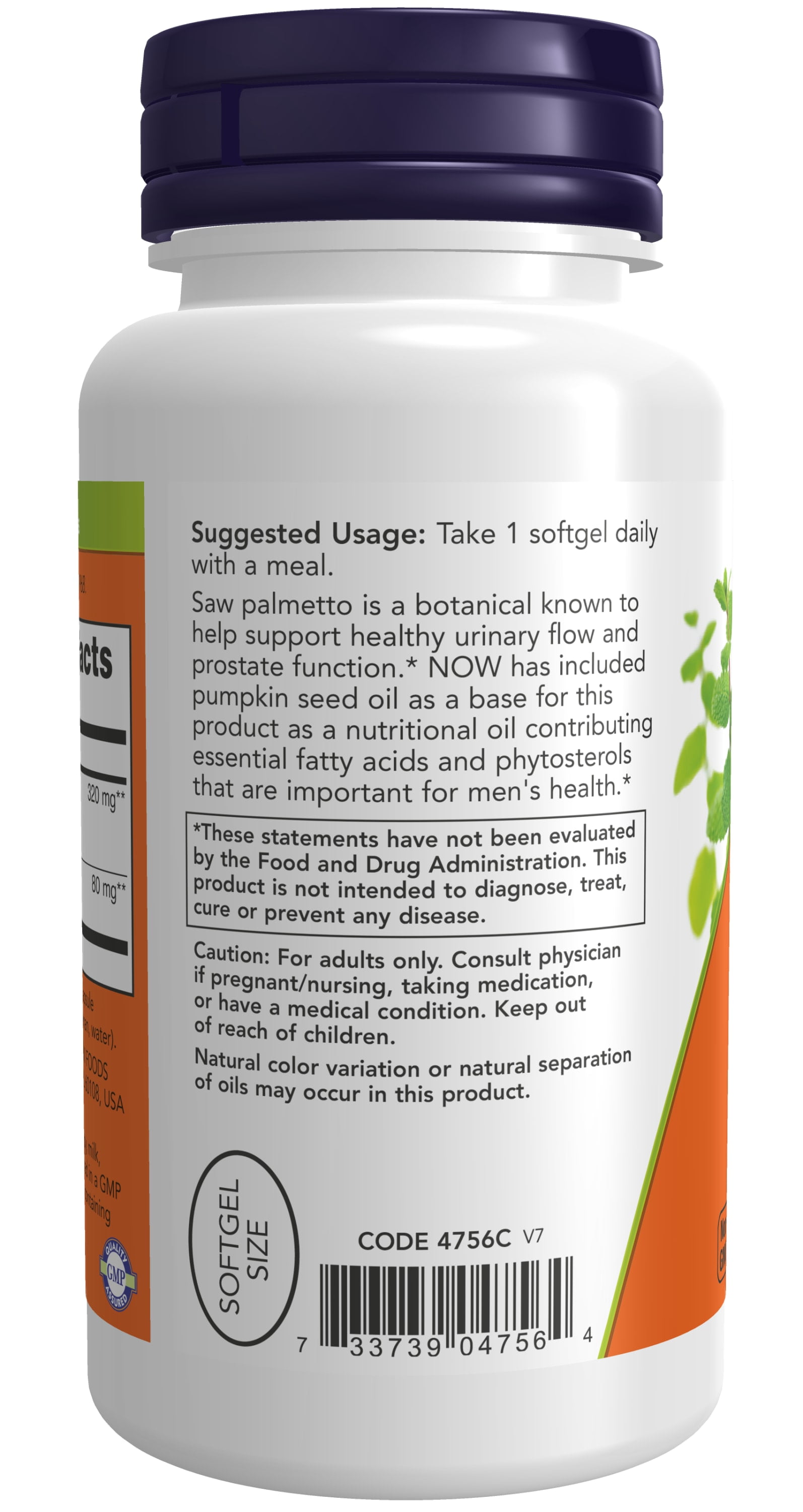 Now Foods Saw Palmetto Extract 320 mg - 180 Softgels