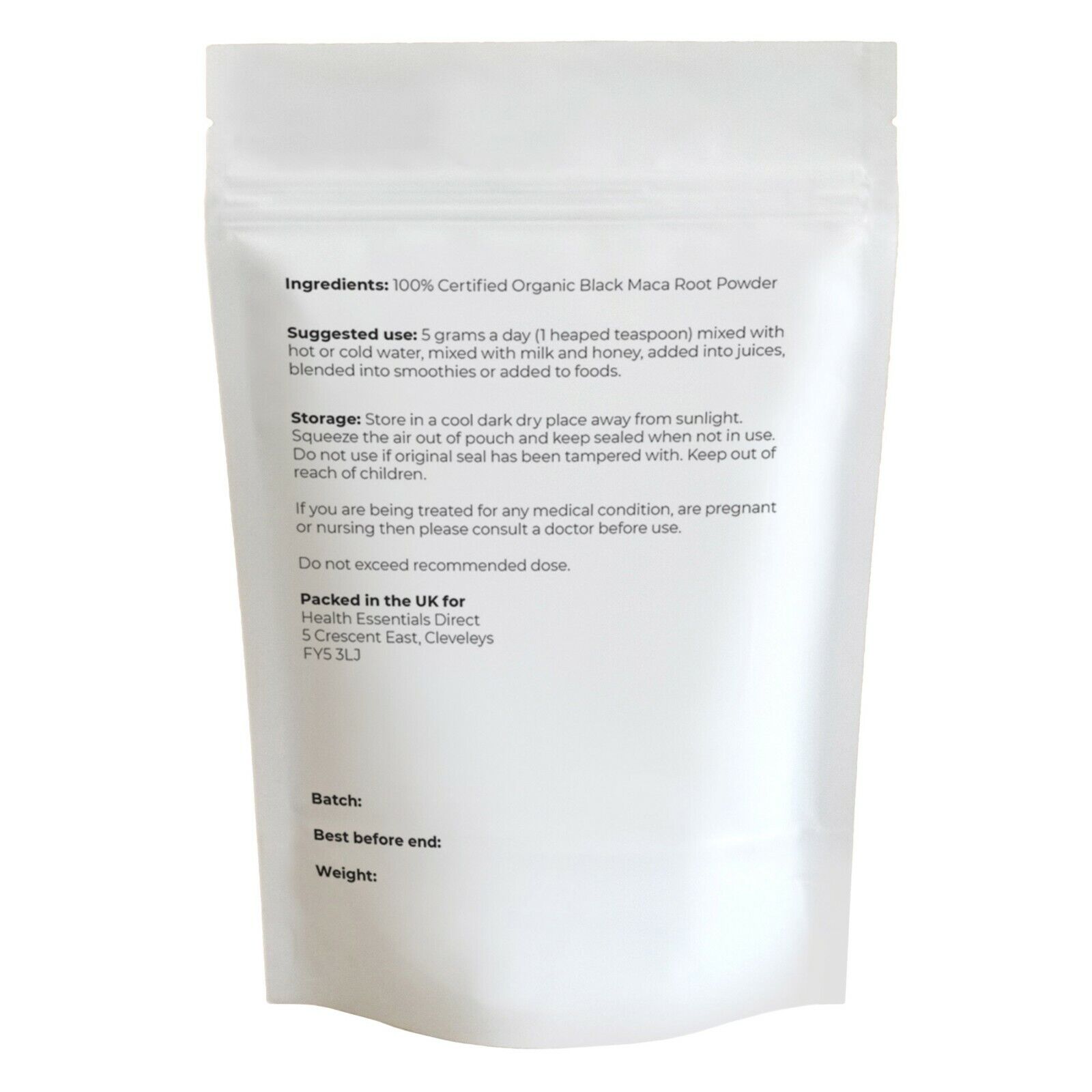 Organic Black Maca Powder for Libido and Fertility
