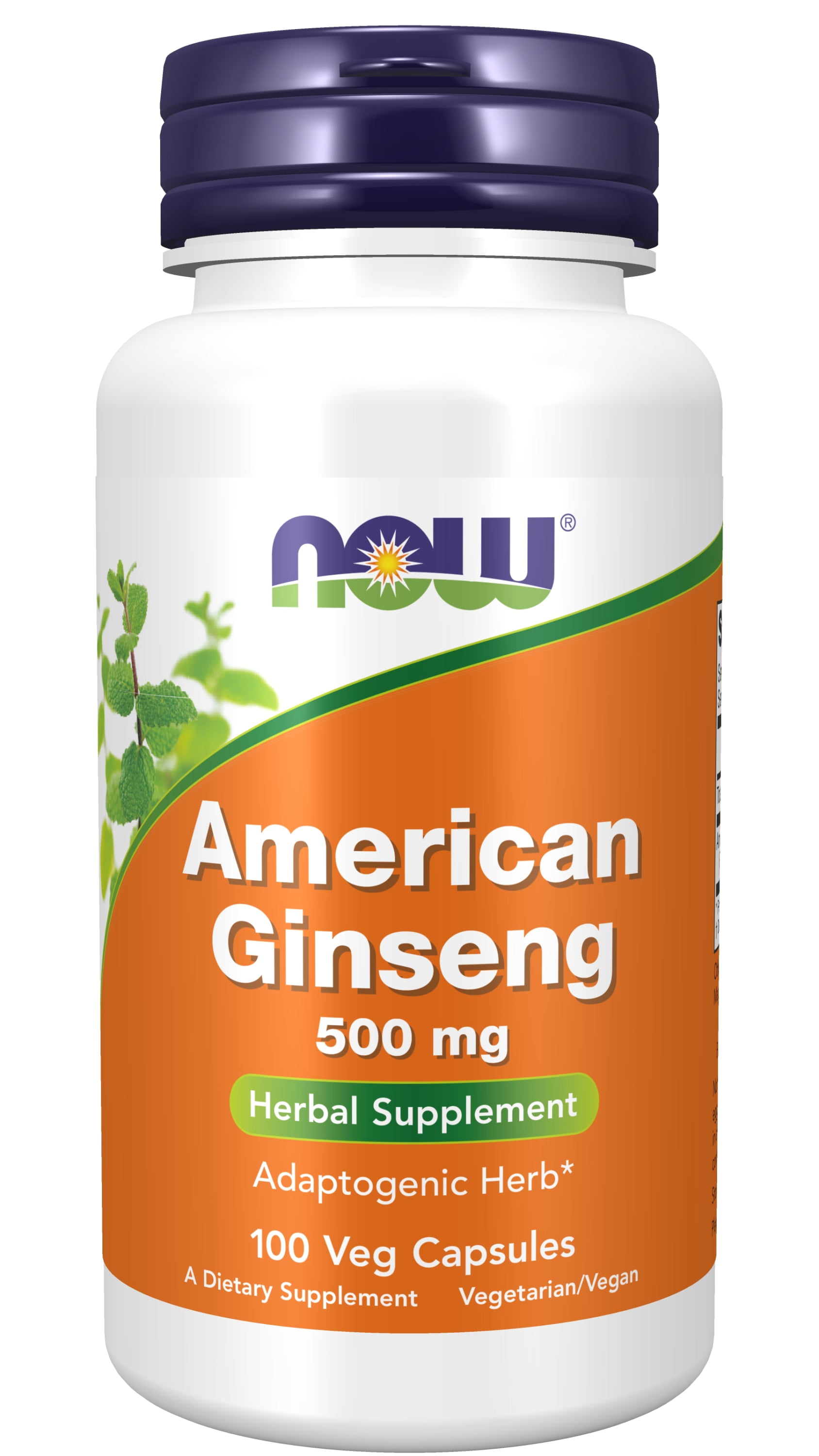 NOW American Ginseng 500 mg - 100 Veg Capsules