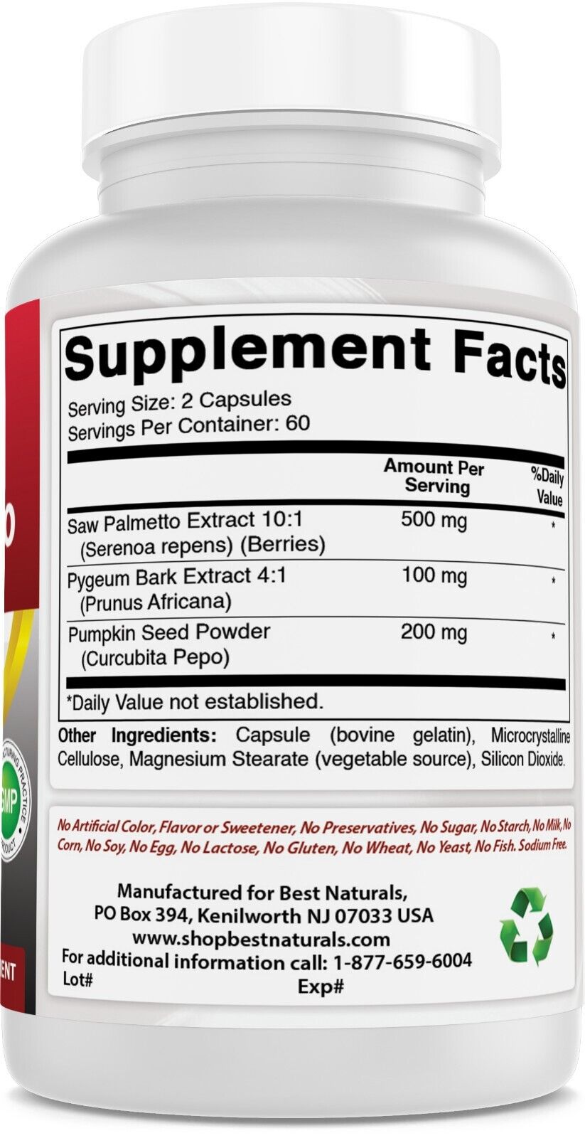 Saw Palmetto Prostate Support for Men - 120 Caps