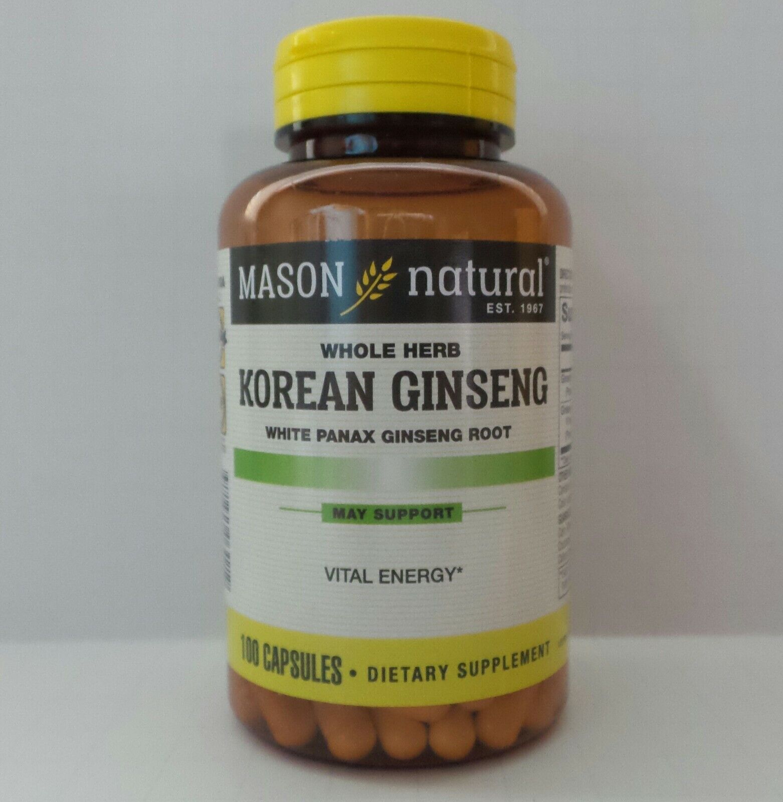 Korean Ginseng Panax Capsules for Energy & Focus
