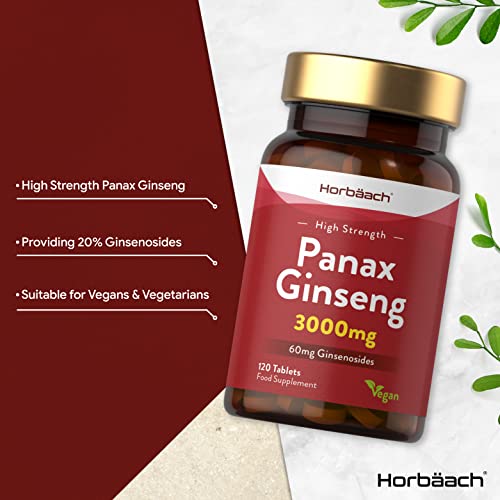 Korean Ginseng Tablets 3000mg 120 Count