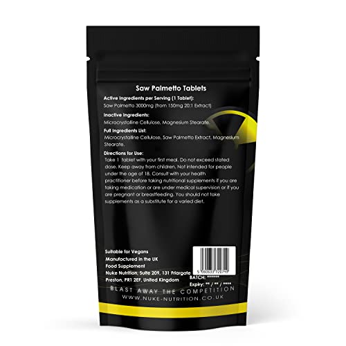 Saw Palmetto Tablets for Prostate Health (60 Count)