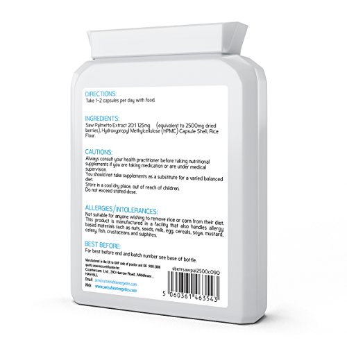 Pure Wild Saw Palmetto 2500mg 90 Capsules