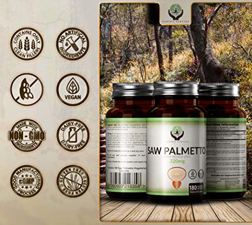 Saw Palmetto with Zinc – 180 High-Potency Capsules