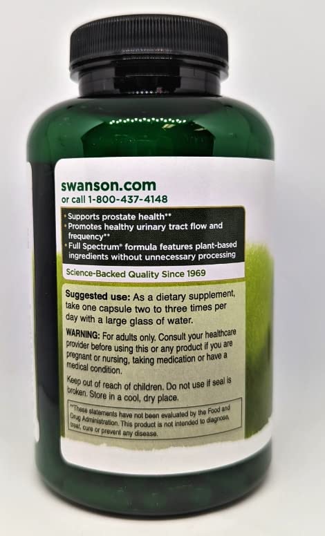 Swanson Saw Palmetto 540 mg 250 Capsules