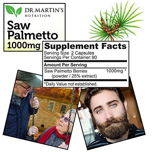 1000mg Saw Palmetto Supplement for Prostate & Hair