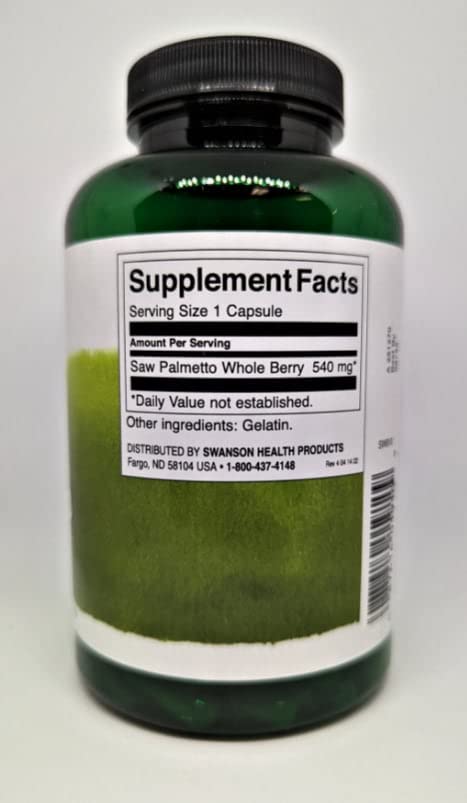 Swanson Saw Palmetto 540 mg 250 Capsules