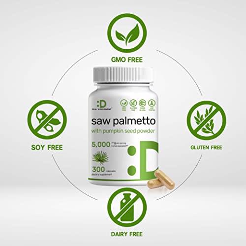 Saw Palmetto 5000mg with Pumpkin Seed - 300 Capsules