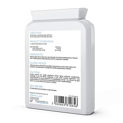 Saw Palmetto 2500mg for Prostate Health 90 Caps