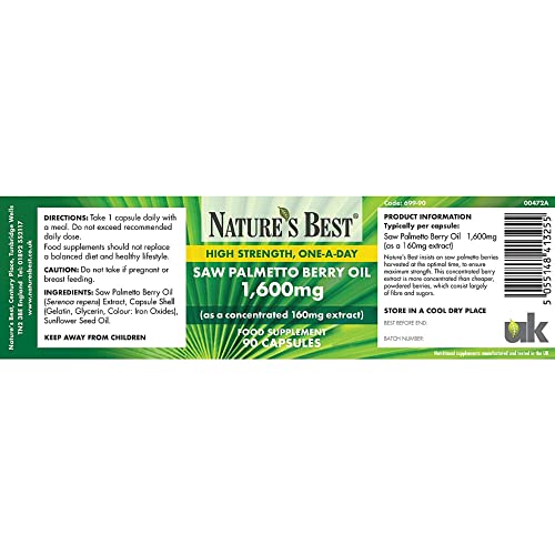 Saw Palmetto 1,600mg High Strength Capsules