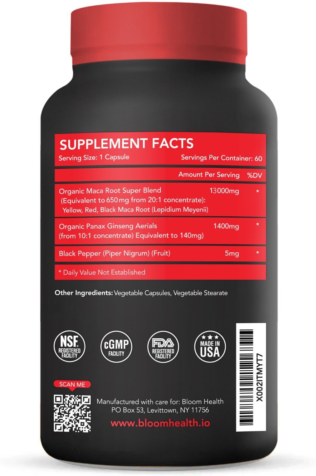Maca & Ginseng High Potency 14,400mg - 60CT
