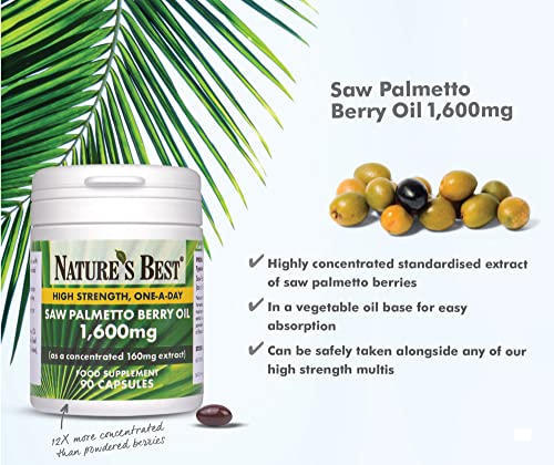 Saw Palmetto 1,600mg High Strength Capsules