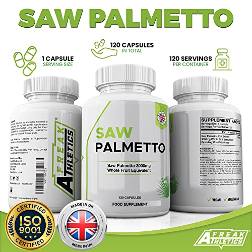 Saw Palmetto 3000mg Capsules for Prostate Support