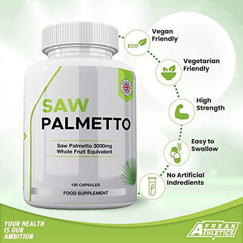 Saw Palmetto 3000mg Capsules for Prostate Support