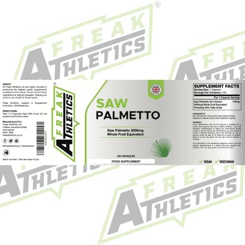 Saw Palmetto 3000mg Capsules for Prostate Support