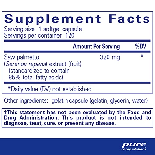 Saw Palmetto 320 Softgels for Urinary Support