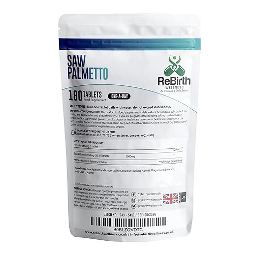Saw Palmetto 3000mg - 180 Vegan Tablets