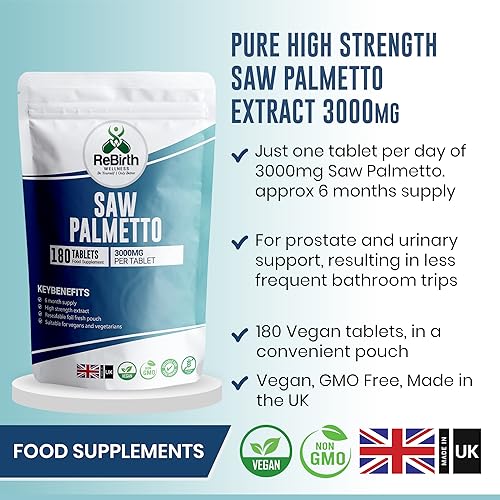Saw Palmetto 3000mg - 180 Vegan Tablets