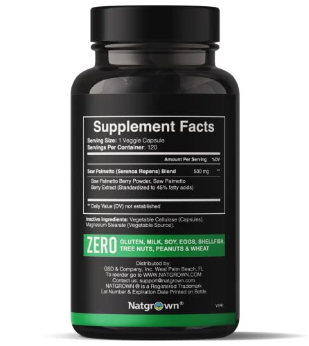 Saw Palmetto Prostate Supplement for Men - Vegan